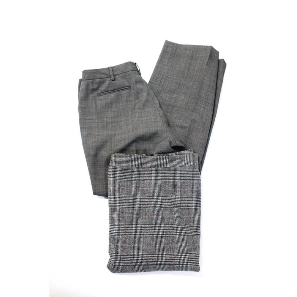 Brooks Brothers Womens Wool Plaid Zip Up Pencil Skirt Gray Size 10 Lot 2